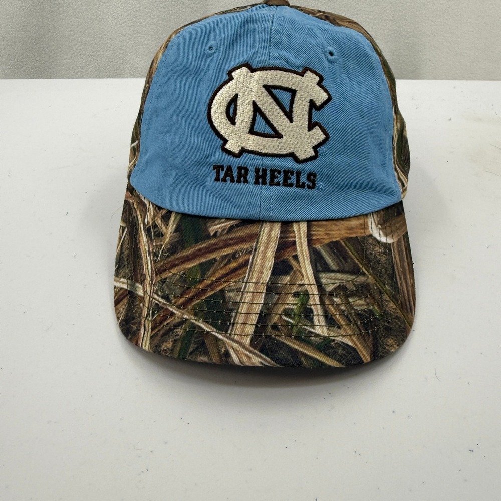 UNC Tar Heels Hat Mens Blue Camo RealTree North Carolina Captivating Headwear